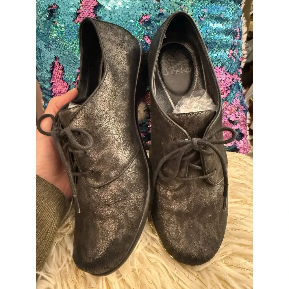 Dansko Womens Shoes Olive Size 7.5/8 EUR 38 Black Oxford Pro Nurse Pre Owned